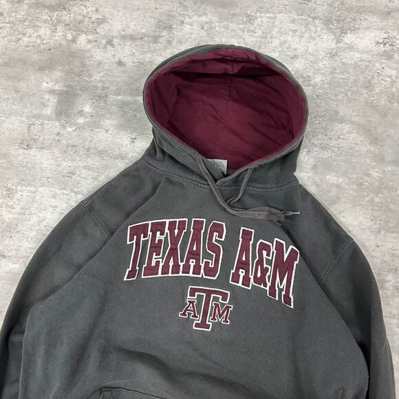 Texas A&M Gray Pullover Hoodie Sweatshirt Size Large - Picture 2 of 4